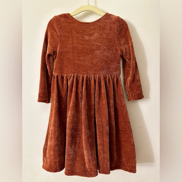 Zunie Girls Rust Colored Chenille Unicorn Dress - Picture 3 of 3